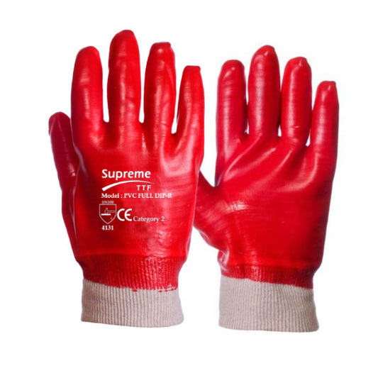 Knit Wrist Gloves with PVC Coating