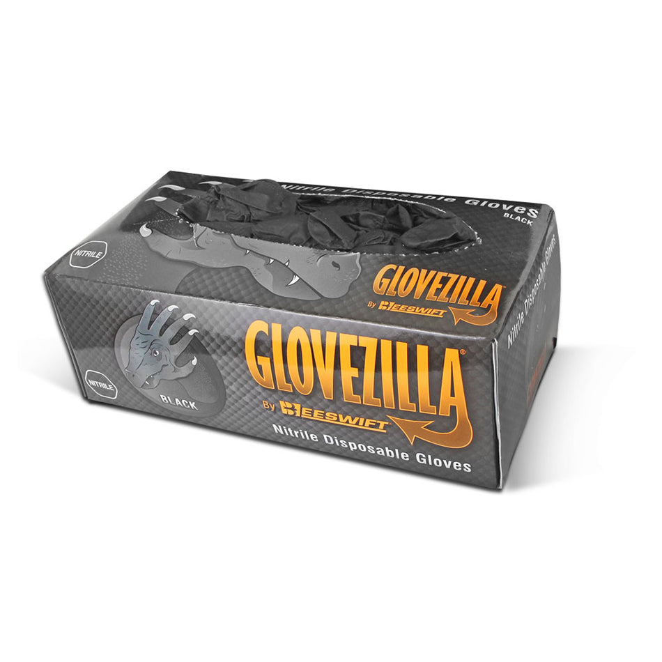 Nitrile Super Heavy Duty Textured Disposable Gloves - Black